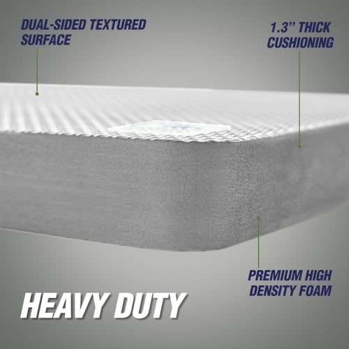 RUGGED RHINO Extra Thick Foam Kneeling Pad for Gardening 2 Pack, Slate Gray | Thick Knee Pads, Holds 300 lbs, Protect Knees from Hard Concrete Surfaces for Gardening, Yard, Gym, Mechanic - color: Slate Gray