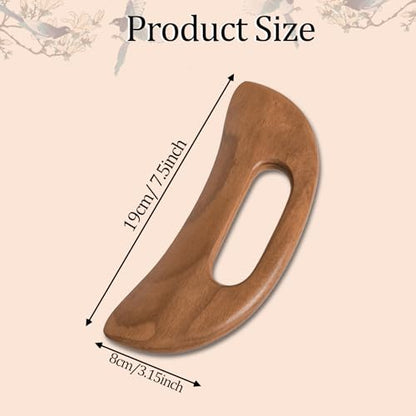 Wooden Cellulite Massager, Body Guasha Tool Lymphatic Drainage Massager Muscle Scraper Back Massage Tool Relieve Muscle Fatigue, Body Gua Sha Paddle Anti Cellulite Tool for Women and Men - color: Style-a