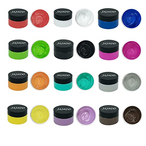JAJADO 12 Jars Chalk Paste Paint for Stencils, Fabric Silk Screen Stencil Panit, Mesh Transfers Reusable Self Adhesive Stencil Paste Painting on Wood, T-Shirt, Chalkboard, Crafts Paste DIY Home Decor - color: 12 Bottles Chalk Paste
