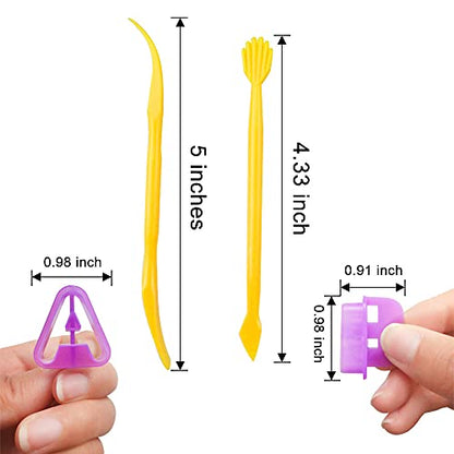54PCS Plastic Alphabet Number Symbol Cookie Cutters and Mini Fondant Cake Decorating Mould Tools by CSPRING