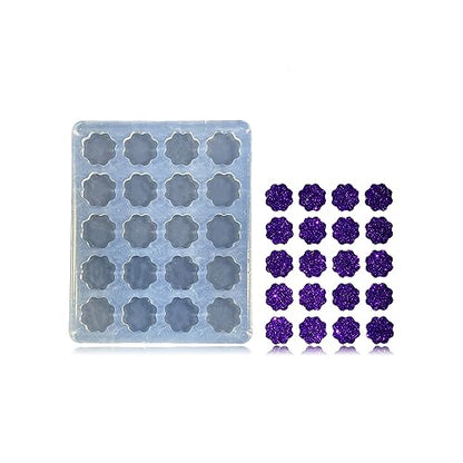 Angel Wings Glossy Mini Flowers Earring Resin Mold Flower Shape Silicone Molds Epoxy Mold for DIY Earrings, Ear Studs, Key Chains, Pendant, Jewelry Making Crafts, Chocolate Cake Mold - color: Mini Flowers