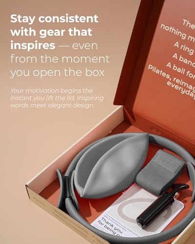 Pilates Kit | Pilates Equipment Set for Home Workouts | Accessories & Guide - color: Gray, style: Essential Kit - 3PC