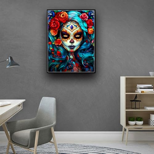 MMAHD 5D Diamond Painting Kit, Enchanted Waterfall Garden with Blue Butterflies, Full Drill Crystal Rhinestone Embroidery Art, Nature Scene (Modern) - style: Modern