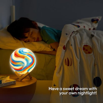 Klever Kits DIY 3D Soccer Night Light, Paint Your Own Soccer Lamp Kit Arts and Crafts Kit, School Activities, Birthday Gifts for Kids Girls Boys Aged 6 7 8 9 10 - style: Soccer Ball