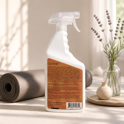 Yoga Mat Cleaner & Deodorizer Spray – Lavender Essential Oil Formula for Yoga Mats, Pilates Reformers & Gym Equipment – Natural No-Residue Workout Mat Cleaner, Non-Toxic Daily Cleaning Spray (32 oz) - size: 32 Fl Oz (Pack of 1)