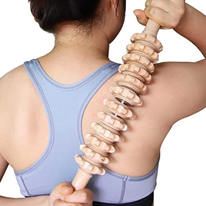 Wood Therapy Massage Tools, 16 inch Professional Wooden Massage Roller Stick & Wood Therapy Tools for Body Shaping, Body Sculpting Tools, Ease Deep Tissue - style: Roller Stick