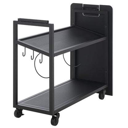 SEI Furniture - Sidekick Sport Equipment Rolling Rack - Transitional Design, White Metal and Wood - Ideal for Bedroom, Living Room (HZ0121) - color: White