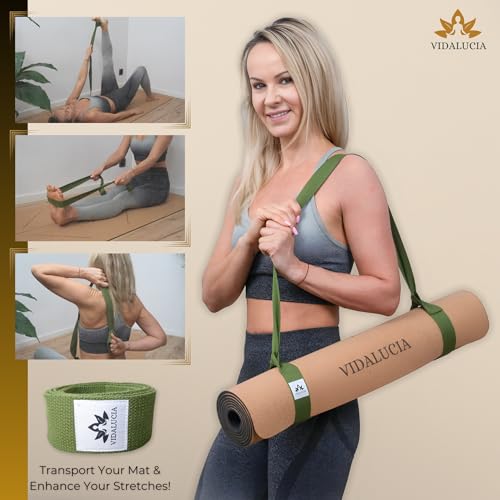 Cork Yoga Mat - 5mm Extra Large 72"x26" Non-Slip Yoga Mat with FSC Certified Portuguese Cork & Natural Rubber Base – Hot Mat for Home & Studio – yoga mat cork