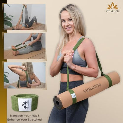 Cork Yoga Mat - 5mm Extra Large 72"x26" Non-Slip Yoga Mat with FSC Certified Portuguese Cork & Natural Rubber Base – Hot Mat for Home & Studio – yoga mat cork