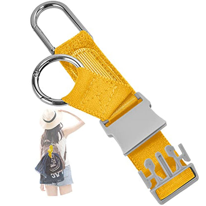 ZINZ Elastic Jacket Gripper Travel Strap with D-Ring Hooks and Buckle, Suitcase Straps Belts Travel Accessories, Makes Your Hands Free - color: Yellow
