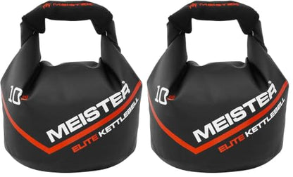 Meister Elite Portable Sand Kettlebell - Soft Sandbag Weight - size: 10lb / 4.5kg (Pack of 2)
