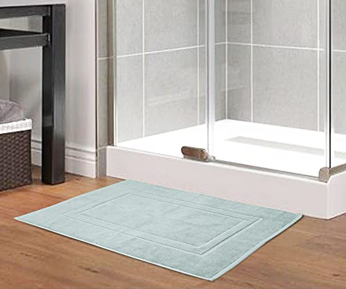 GLAMBURG Premium Cotton 20x32 inch 2-Pack Bath Mats - 100% Ringspun Cotton - Luxury Hotel & Spa Quality - 800 GSM - Durable Soft Highly Absorbent - Machine Washable - Sea Green - color: Sea Green