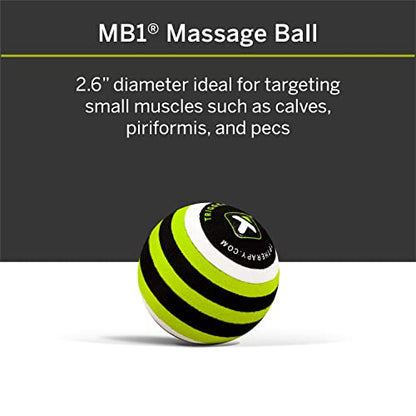 TriggerPoint Grid Original Foam Roller Black 13" + MB1 Massage Ball for Healthy Body Muscle Massage