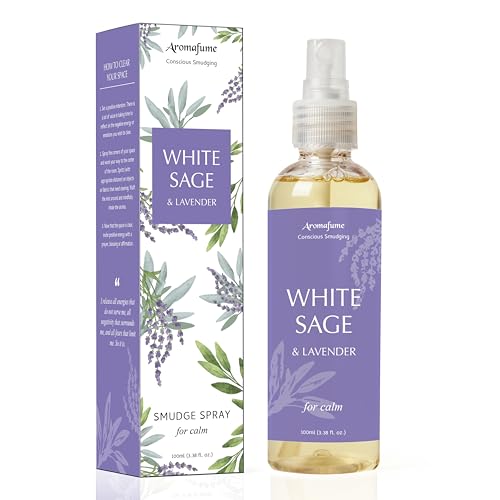 White Sage and Lavender Smudge Spray for Spiritual Cleansing, Aromafume - color: White Sage & Lavender