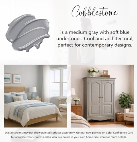 ALL-IN-ONE Paint by Heirloom Traditions, Cobblestone, Quart - color: Cobblestone, size: 32 Fl Oz (Pack of 1)