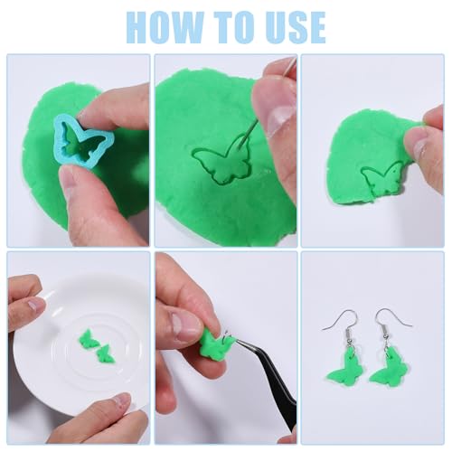 ORIGACH 18 Pcs Spring Polymer Clay Cutters Set | Floral & Leaf Design Clay Cutters for Polymer Clay Jewelry Earrings with a Clear Storage Box - style: Floral & Leaf