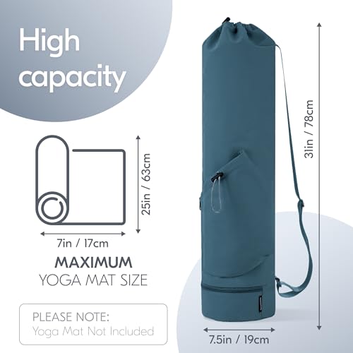 Yoga Mat Bag Carrier - Multi-Functional Gym Bag with Water Bottle Pocket - Versatile Yoga Carrier with Adjustable Strap
