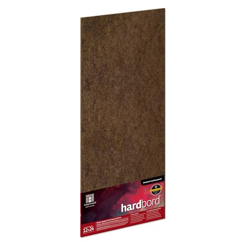 Ampersand Art Supply Hardboard Wood Painting Panel: Museum Series Hardbord, 12" x 24", 1/8 Inch Flat Profile - color: 1/8 Inch Flat Profile, size: 12" x 24"