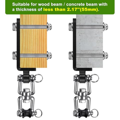 BeneLabel Heavy Bag Hanger for Punching Bag Beam Mount Hardware 360° Rotation Boxing Bag Ceiling Mount I-Beam Hanger for Hanging Heavy Punching Bags Wall Hangers - color: Beam Hanger with Spring