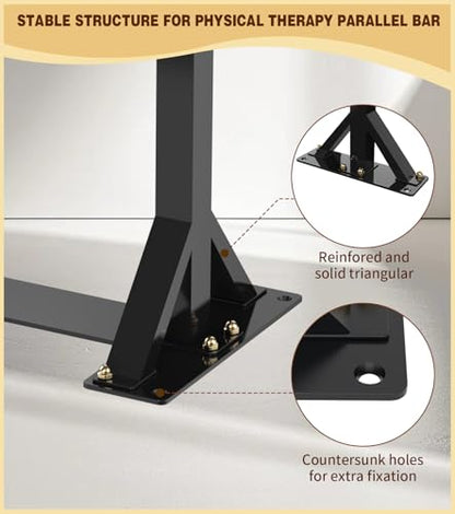THOOUM Physical Therapy Parallel Bars - Adjustable Height and Width