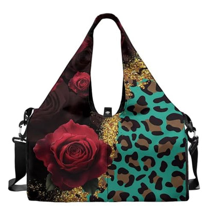 Yoga Mat Bag for Men Women Canvas Yoga Mat Carrier Take In Out Mat Easily for Beach Swim Bags Pool Sports Gym - color: Red Rose