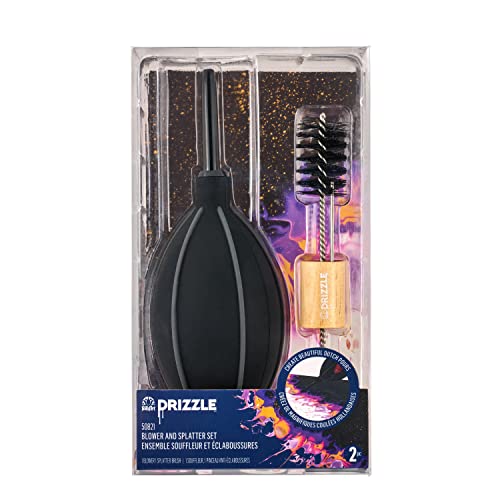 FolkArt Drizzle Blower and Splatter Set, Durable Tools Perfect for DIY Paint Pouring Arts and Crafts Projects, 50821 - style: Blower and Splatter Set