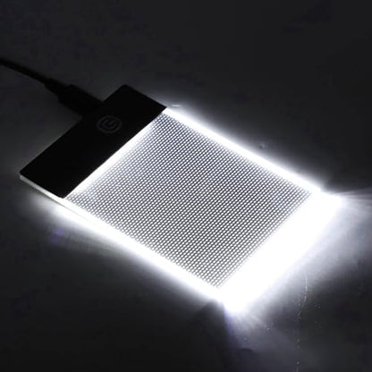 Tiiyee LED Light Board, A6 Tracing Light Box Small Copy Board Tracer Pad Slim Portable Flip Book Dimmable Artcraft Trace Light Pad Tablet for Drawing Painting Sketching Animation Streaming USB Powered
