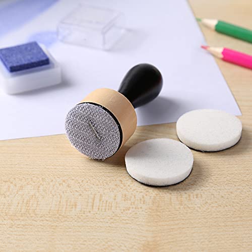 Ink Paints Mixing Blending Tool Mini Round Foam Refills, for Scrapbooking Craft, Control of Ink Placement, No More Inky Fingers Ink Blending Tool with Spare Pads for Rubber Stamping & Scrapbooking - color: 1 Handle+2 Foam Refills
