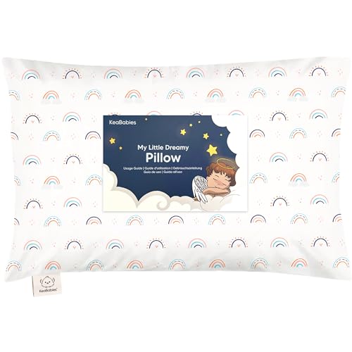 Toddler Pillow with Pillowcase 13x18 My Little Dreamy Pillow(Jolly Rainbow) - color: Jolly Rainbow