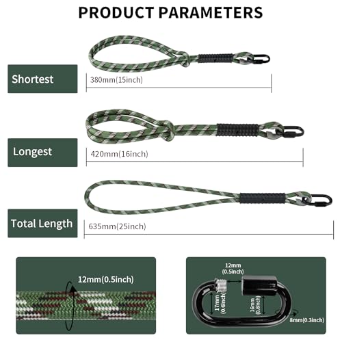 Heavy Duty Tree Swing Ropes, Hammock Tree Straps Hanging Kit, for Outdoor Swings Hammock Playground Set Accessories (2ft,25",Green,2Pack) - size: 2FT-2Pack