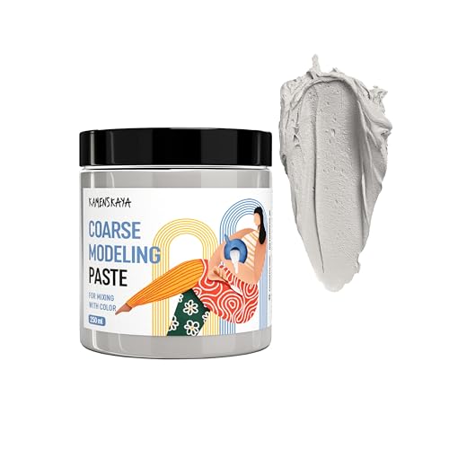 KAMENSKAYA Coarse Modeling Paste for Textured Art and Acrylic Painting (Texture Paste for Canvas) - 8.45 fl oz (250 ml) - color: Coarse – Natural, size: 8.45 Fl Oz (Pack of 1)