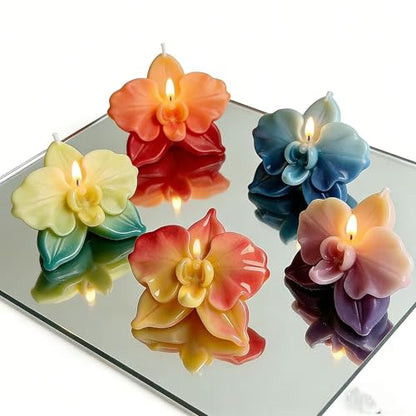 Phalaenopsis Flower Petal Mold - Cylinder Molds Silicone Wave Spiral Candle Mold - Silicone Resin Casting Molds for Candle & Resin & Soap Craft Supplies - color: xre-SP-99