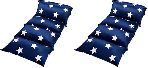 Butterfly Craze Floor Lounger Cover - Floor Bed Conversion - Creates Custom Sleeping Pad - Portable Mattress Alternative - Star Navy, King Size (Pack of 2) - color: Star Navy, size: King (Pack of 2)