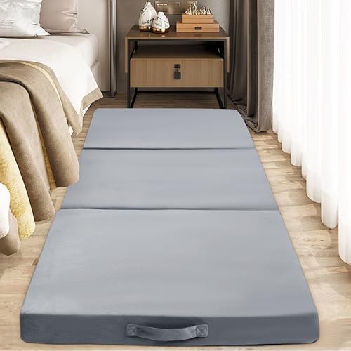 BALAPET Floor Lounger Pillow,Foldable Soft Memory Foam Floor Pillow Portable 3-Piece Folding Pillow with Handle,Suit for Meditation,Playing,Yoga,Reading,Sleeping(Light Gray) - color: Light Gray
