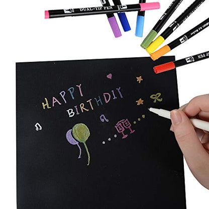 CONDA Black Canvas Panels 5x7 inch, Pack of 14, 100% Cotton Acid-Free, 8 oz Gesso-Primed, Art Boards for Oil & Acrylic Painting - size: 5"x7"
