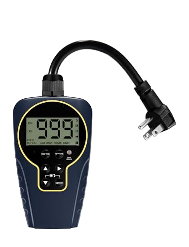 Techbee Repeat Cycle Timer Plug Outlet, 15A 1HP
