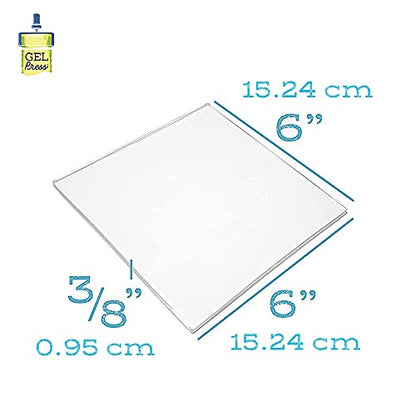 Gel Press Monoprinting Gelli Plate - (Size: 6" X 6") - 10800-12PACK | 12-Piece, Class Pack Value Pack for Arts & Crafts - size: 6"x 6"