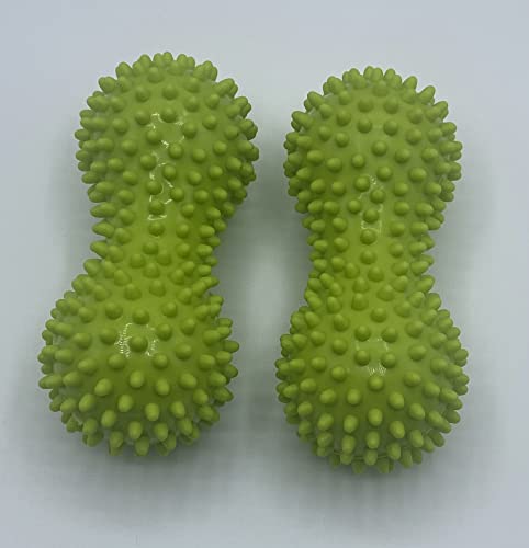 Therapist's Choice® Pack of 2 Soft Spiky Massage Peanut Balls, Stress Reflexology, Porcupine Sensory Peanut Ball Set
