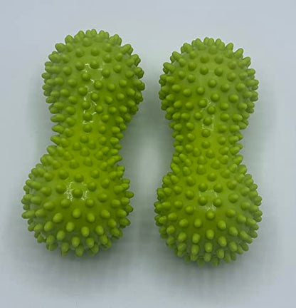 Therapist's Choice® Pack of 2 Soft Spiky Massage Peanut Balls, Stress Reflexology, Porcupine Sensory Peanut Ball Set