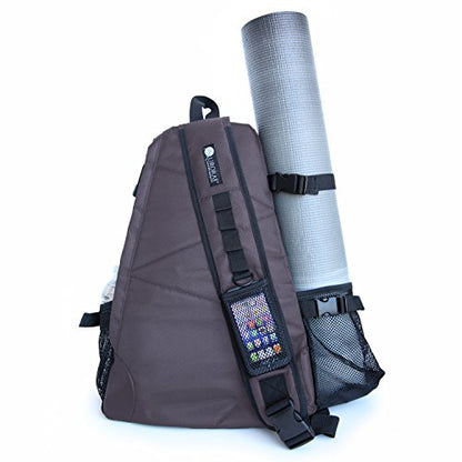 AURORAE Yoga Mat/Gym/Pickleball Cross-body Sling Back Pack. Mat sold separately - color: Grey