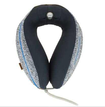 Be Relax Sleep Therapy Pillow (Granite Blue). Premium Shape Ergo-Smart. Shiatsu Point. Exclusive Heat Patch to Ease Your Neck Tension. Designed in Paris. - color: Granite Blue