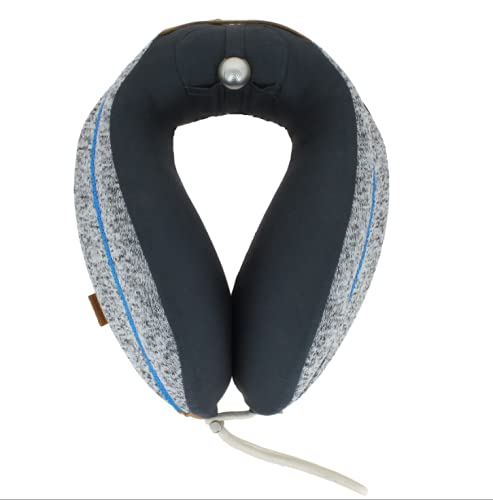 Be Relax Sleep Therapy Pillow (Granite Blue). Premium Shape Ergo-Smart. Shiatsu Point. Exclusive Heat Patch to Ease Your Neck Tension. Designed in Paris. - color: Granite Blue