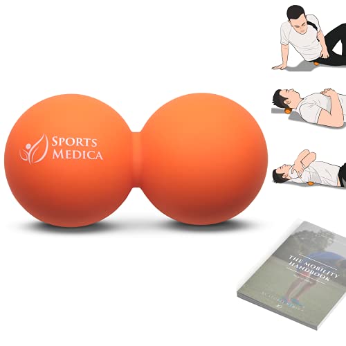 Sports Medica Peanut Massage Ball, Double Lacrosse and Peanut Ball Therapy - color: Orange Peanut Ball