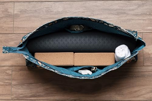 Maison d' Hermine Yoga Mat Duffle Bag Gym Tote Yoga Mat Carry Bag - color: Luxury Loft - Dark Teal, style: Yoga Mat Tote