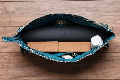 Maison d' Hermine Yoga Mat Duffle Bag Gym Tote Yoga Mat Carry Bag - color: Luxury Loft - Dark Teal, style: Yoga Mat Tote
