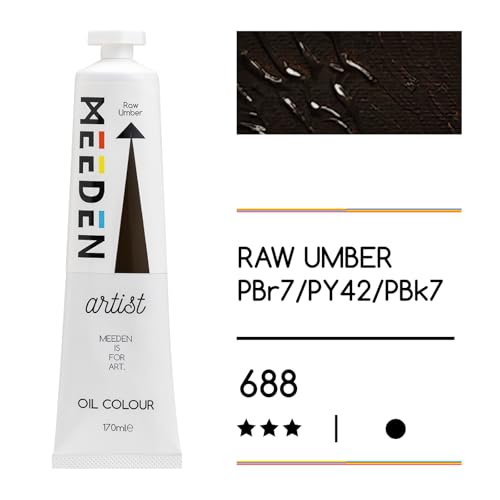 MEEDEN Artist Grade Oil Paint: Raw Umber - 170ml/5.7oz Tube | Professional Art Paints and Supplies for Canvas Painting - color: Raw Umber, size: 5.7 Fl Oz (Pack of 1)
