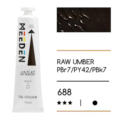 MEEDEN Artist Grade Oil Paint: Raw Umber - 170ml/5.7oz Tube | Professional Art Paints and Supplies for Canvas Painting - color: Raw Umber, size: 5.7 Fl Oz (Pack of 1)