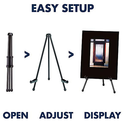 Quartet Easel, Tabletop Instant, 14" High, Supports up to 5 lbs., Portable & Collapsible, Black (28E) (Pack of 12) - size: Each (Pack of 12)