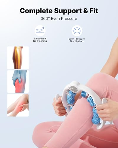 MERACH Cellulite Massage Tool with Push Pull Roller, Lymphatic Drainage Massager, Leg Massager with Detachable Handles, Exercise Equipment for Thighs & Legs & Buttocks, Gift for Women - color: Blue