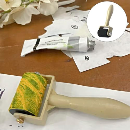 HRJZF 6 Pack Rubber Brayer Roller for Printmaking,Anti Skid Tape Construction Tools, Print,Great for Gluing Application Also,Ink and Stamping Tools 1.4 Inch - color: 1